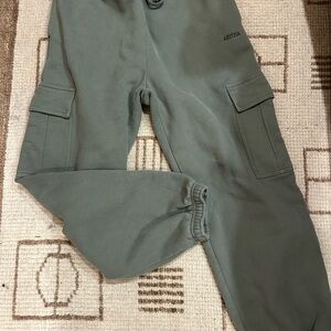 TNA Green Cargo Sweat Pants